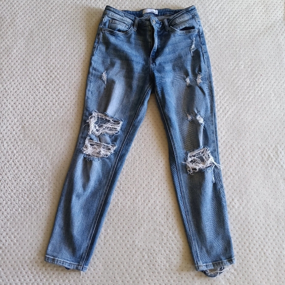 Vervet flying monkey high rise mom Jeans Distressed Denim size 28 - Picture 2 of 12